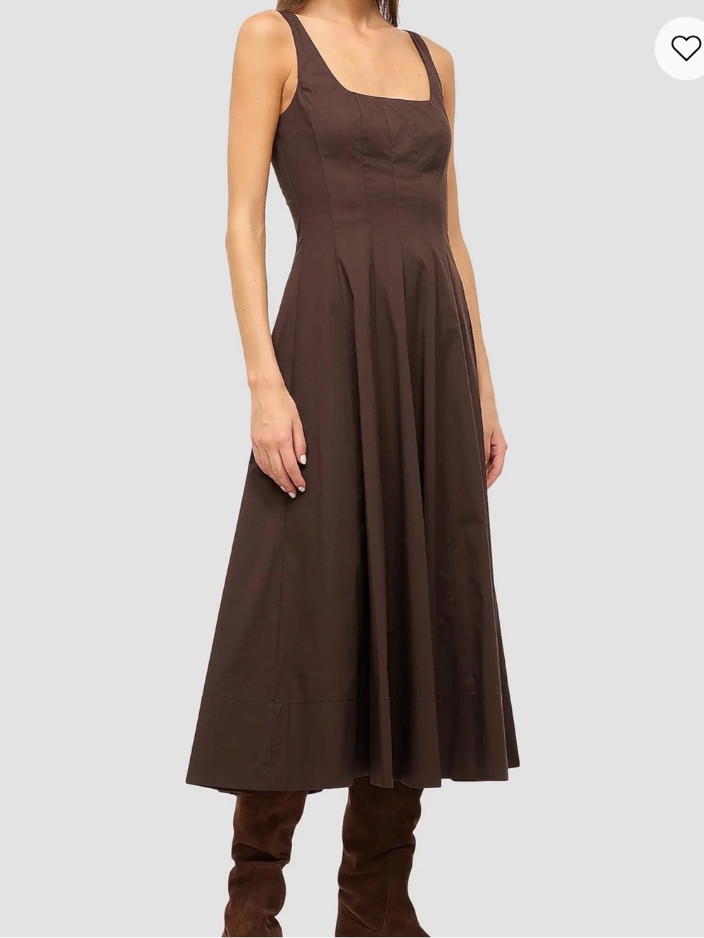 NWT STAUD Wells Midi Dress